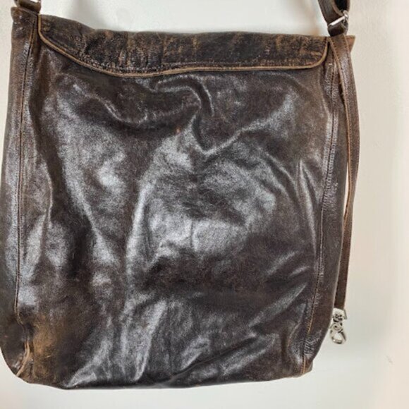 Vintage RUDSAK Collection Brown Leather Messenger Bag One Size - Picture 5 of 10